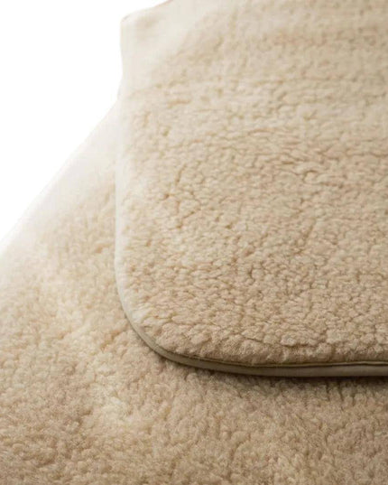 Wollen wiegdeken 2 laags - 75 x 100cm - Merinowol - Amandel - Lille Barn - With ♥ for the smallest