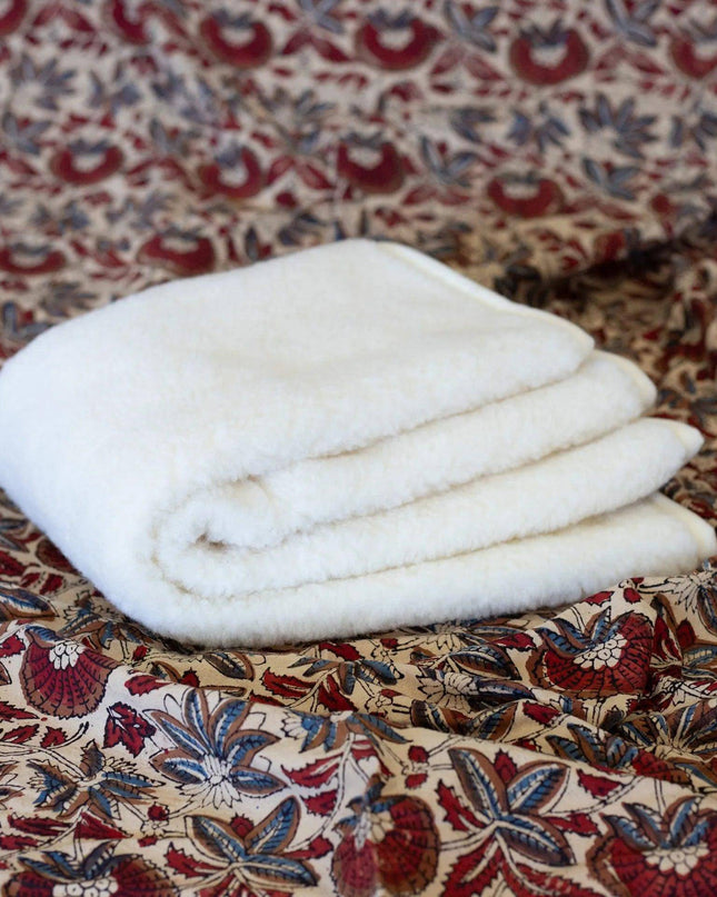 Wollen wiegdeken - 75x100cm - enkellaags - Merinowol - Naturel - Lille Barn - With ♥ for the smallest