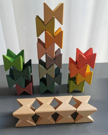 Houten Vlinder Blokken - Montessori speelgoed - Lille Barn - With ♥ for the smallest