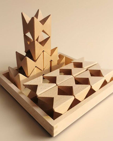 Houten Vlinder Blokken - Montessori speelgoed - Lille Barn - With ♥ for the smallest