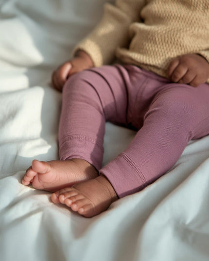 Woll-Baby-Kinderhose - Merinowolle - Lavender Mist