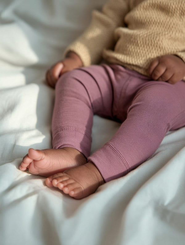Woll-Baby-Kinderhose - Merinowolle - Lavender Mist