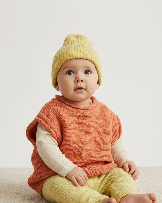 Babymütze aus Merinowolle – Limonade