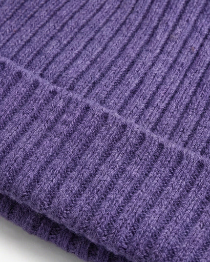 Babymütze aus Merinowolle – Lila