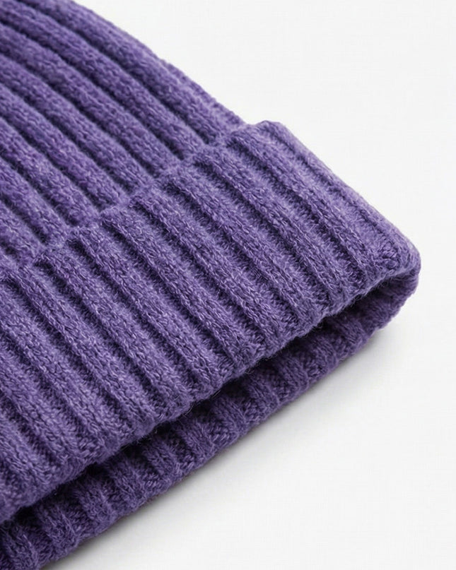 Babymütze aus Merinowolle – Lila