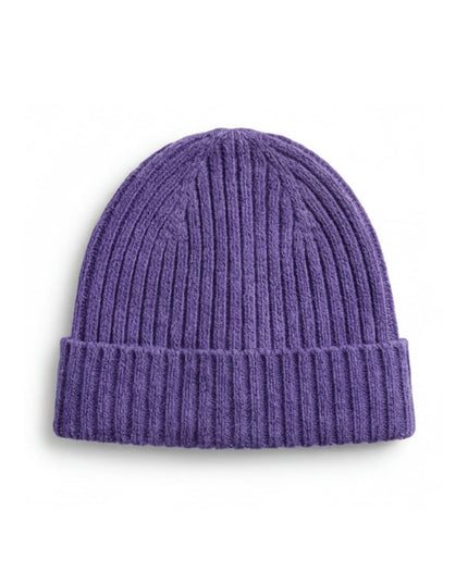 Babymütze aus Merinowolle – Lila