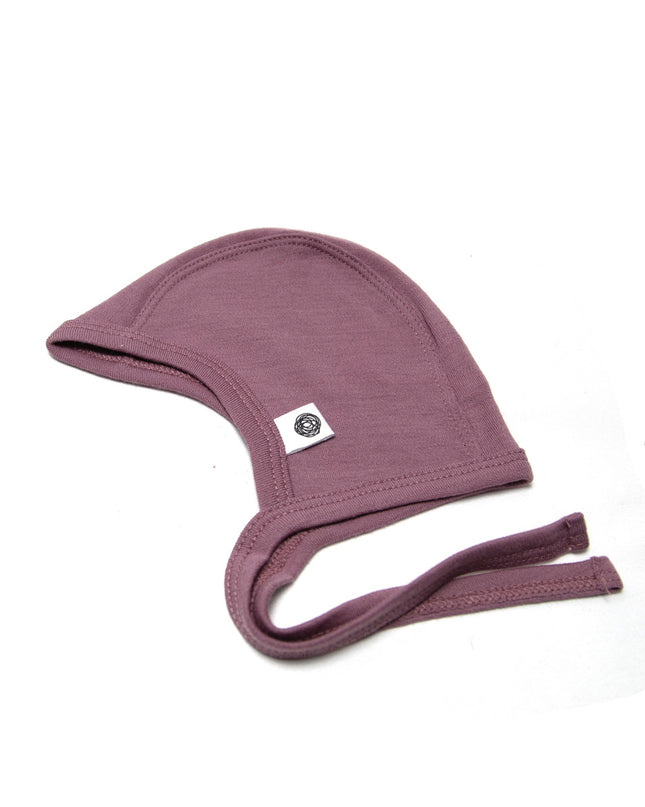 Baby Wollmütze mit Schleife – Merinowolle - Grape Shake