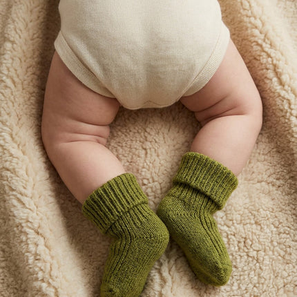 Wollen Baby Sokjes - Pickle