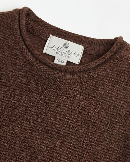 Baby-Strickjacke aus Merinowolle - Carob