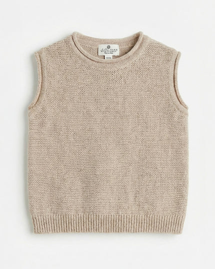 Baby-Strickjacke aus Merinowolle - Knoblauch