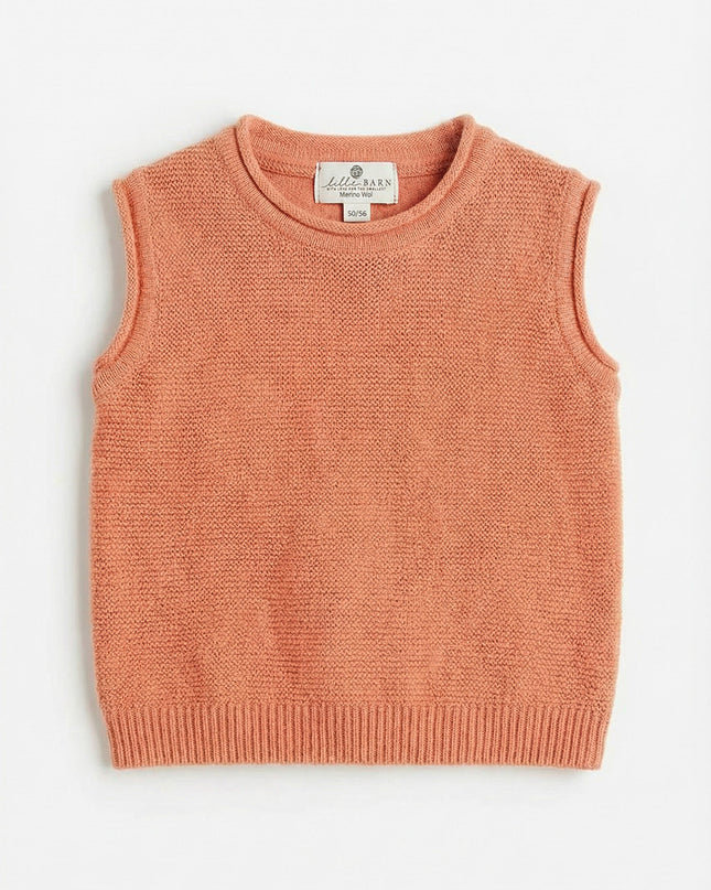 Baby Spencer aus Merinowolle gestrickt - Pfirsichflaum