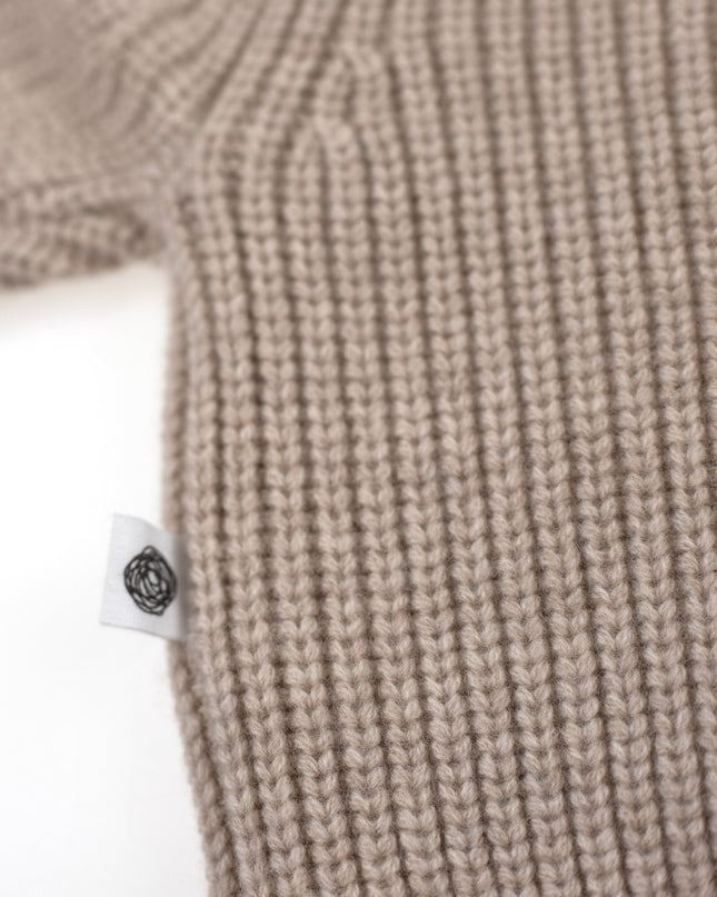 Gestrickter Wollpullover für Babys – Merinowolle – Knoblauch