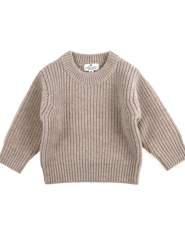 Gestrickter Wollpullover für Babys – Merinowolle – Knoblauch