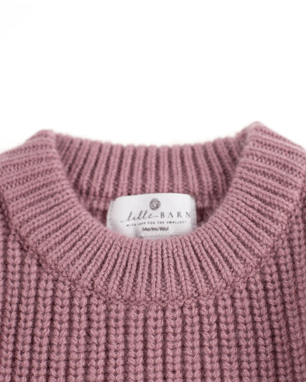 Gestrickter Wollpullover für Babys – Merinowolle – Haze
