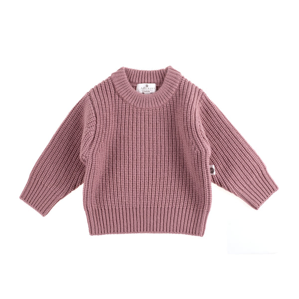Gestrickter Wollpullover für Babys – Merinowolle – Haze
