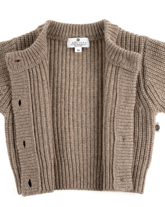 Gestrickter Woll-Baby-Cardigan – Merinowolle – Cobble