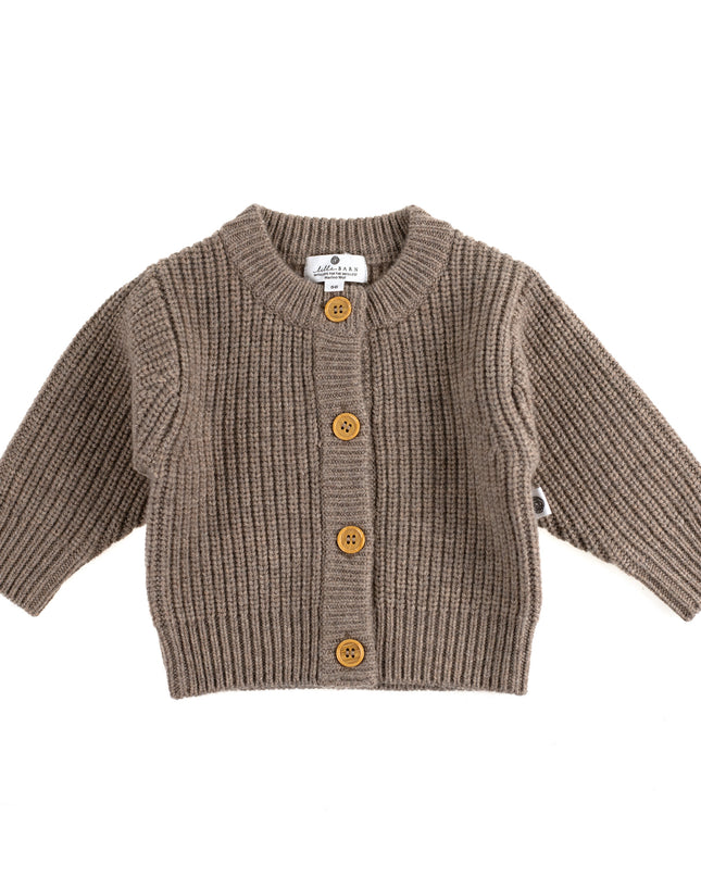 Gestrickter Woll-Baby-Cardigan – Merinowolle – Cobble
