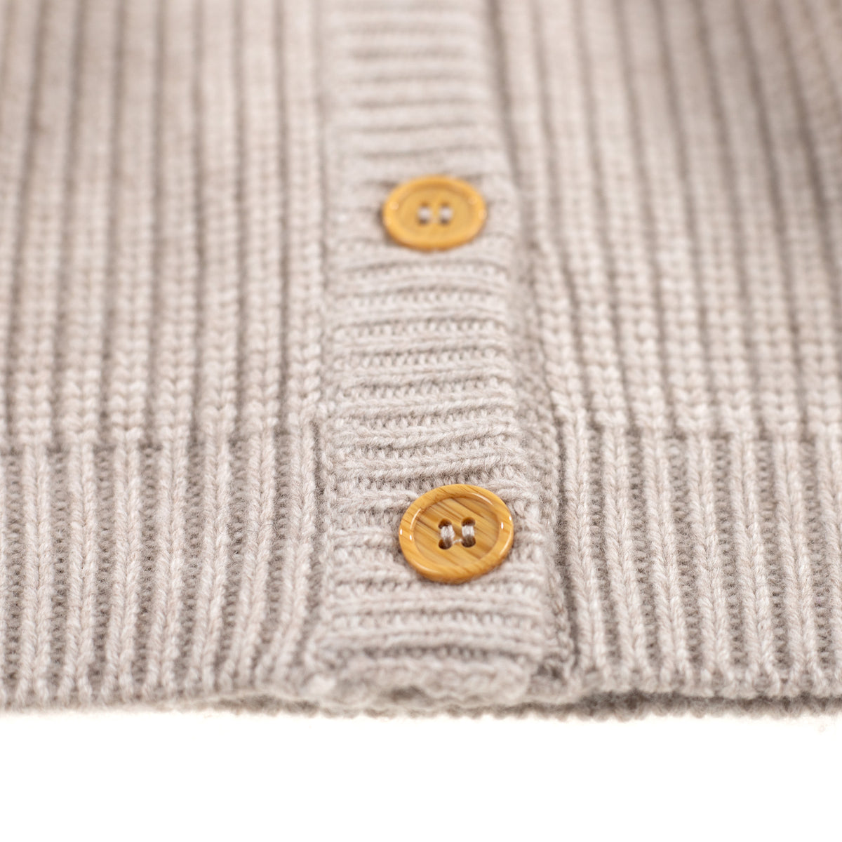 Gebreid Wollen Baby Vestje - Merinowol - Garlic