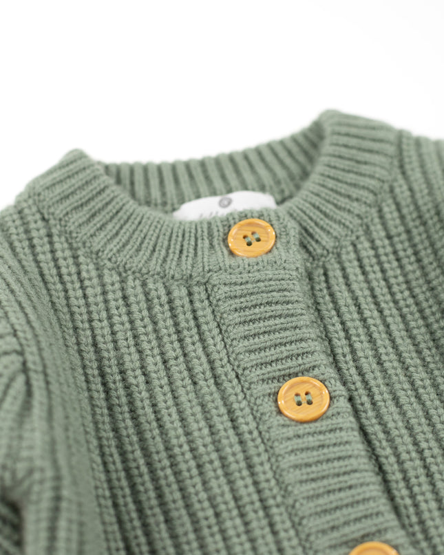 Gestrickter Woll-Baby-Cardigan – Merinowolle – Harper