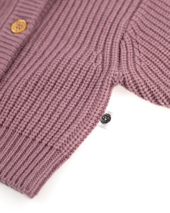 Gestrickter Woll-Baby-Cardigan – Merinowolle – Haze