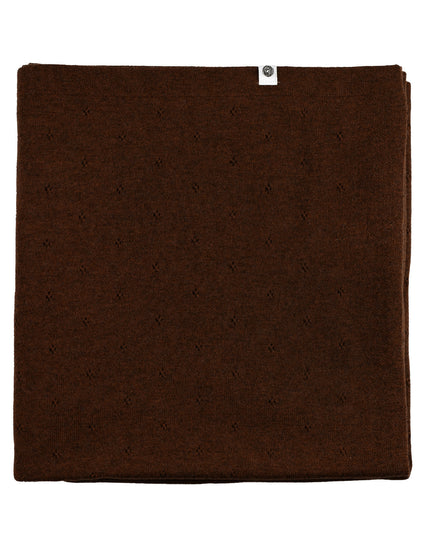 Wolldecke für Babys / Kinder gestrickt – Merinowolle – Braun