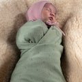 Wollen Babydeken / Kinderdeken  / Wikkeldeken - Pointelle Gebreid - Merinowol - Harper