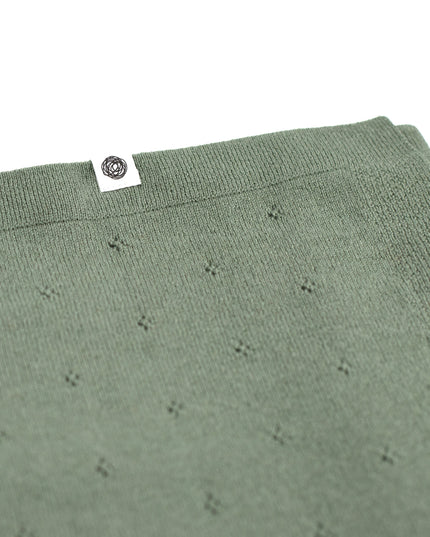 Babydecke aus Wolle / Kinderdecke / Wickeldecke - Pointelle-Strick - Merinowolle - Harper