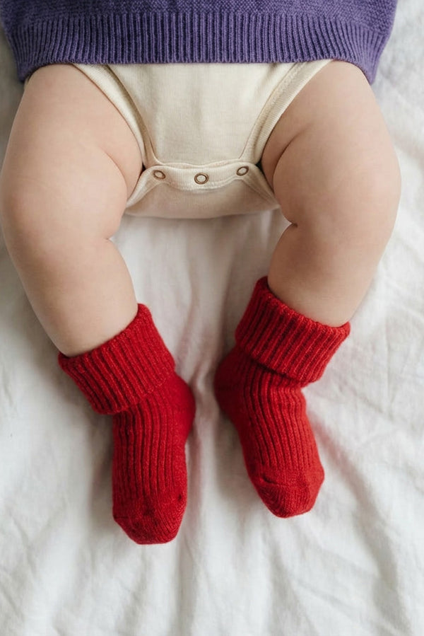 Wollbabysocken - Lava