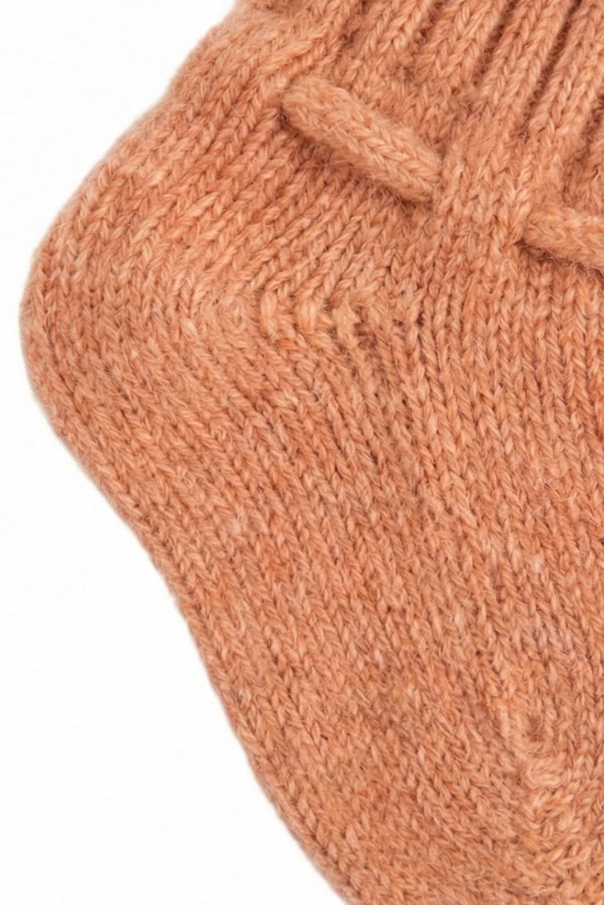 Wollen Baby sokjes / Newborn Sokjes - Merinowol - Peach Fuzz