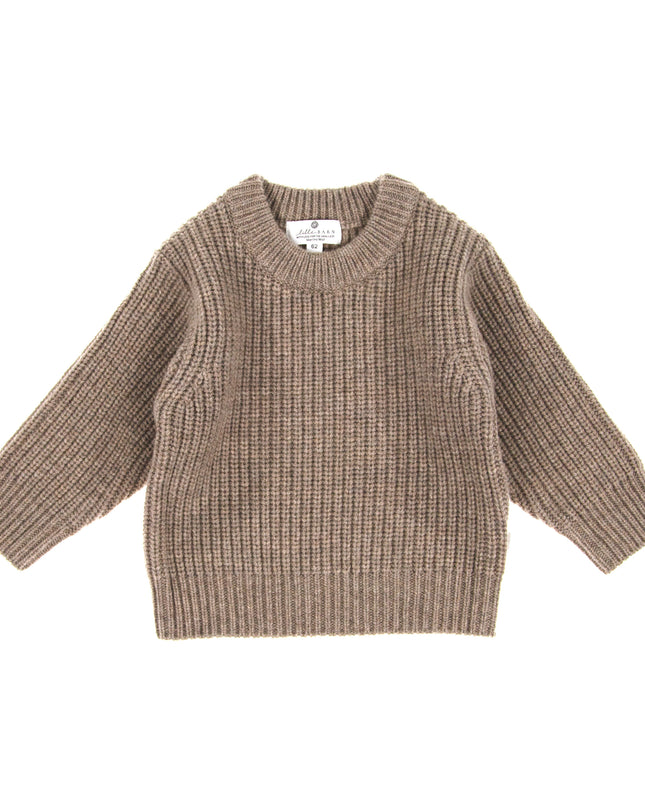 Gestrickter Babypullover aus Wolle – Merinowolle – Cobble