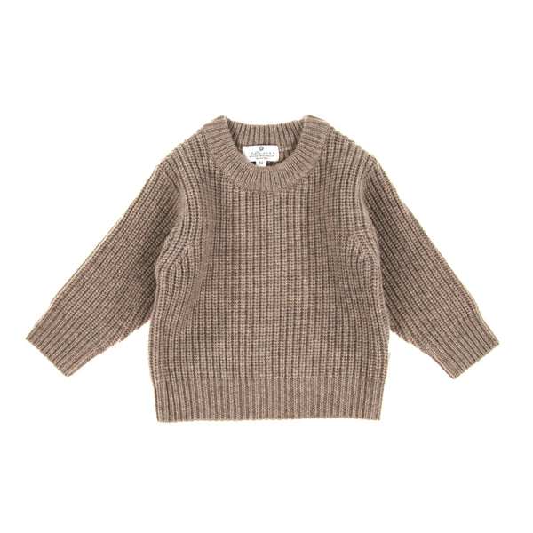 Gestrickter Babypullover aus Wolle – Merinowolle – Cobble