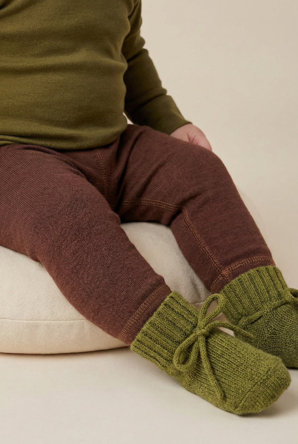 Woll Baby-Kinderhose - Merinowolle - Zimt