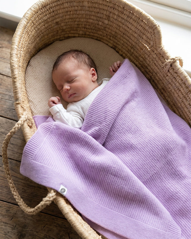 Wolldecke für Babys / Kinder gestrickt – Merinowolle – Cobble