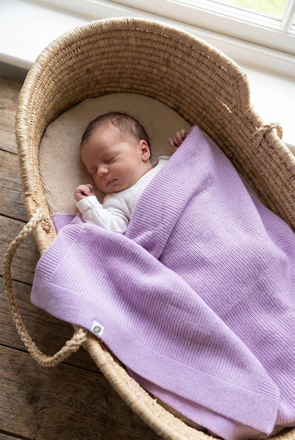 Wolldecke für Babys / Kinder gestrickt – Merinowolle – Cobble