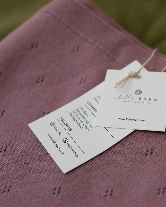 Babydecke aus Wolle / Kinderdecke / Wickeldecke - Pointelle-Strick - Merinowolle - Haze