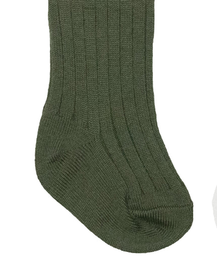 Woll-Baby-Kinderstrumpfhose - Merinowolle - Helles Avocado