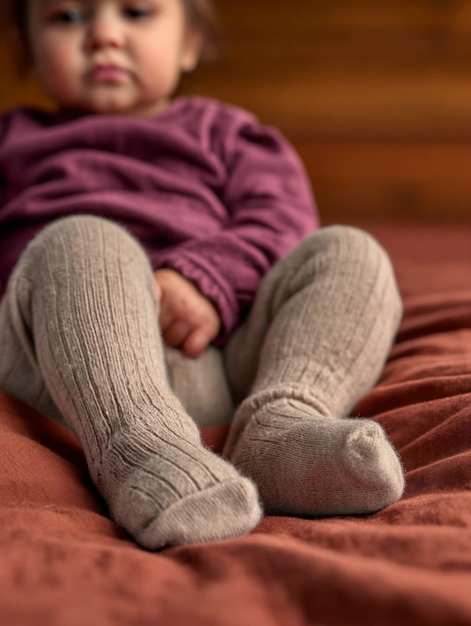 Wollbaby - Kinderstrumpfhose - Merinowolle - Knoblauch