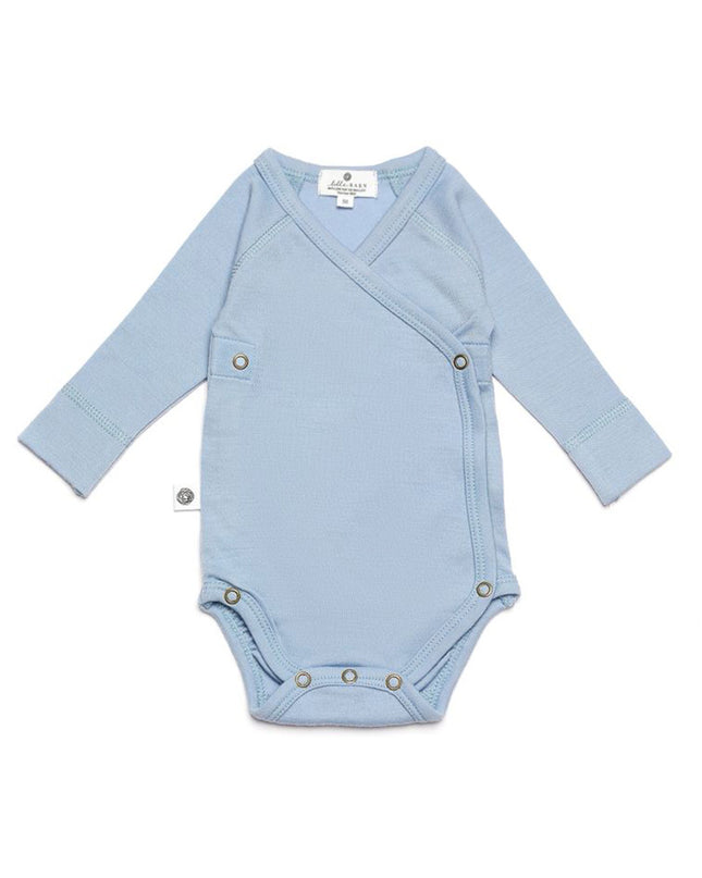 Wickel-Strampler aus Wolle mit langen Ärmeln – Merinowolle