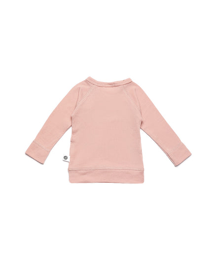 Baby Wollwickelpullover – Merinowolle – Misty Rose