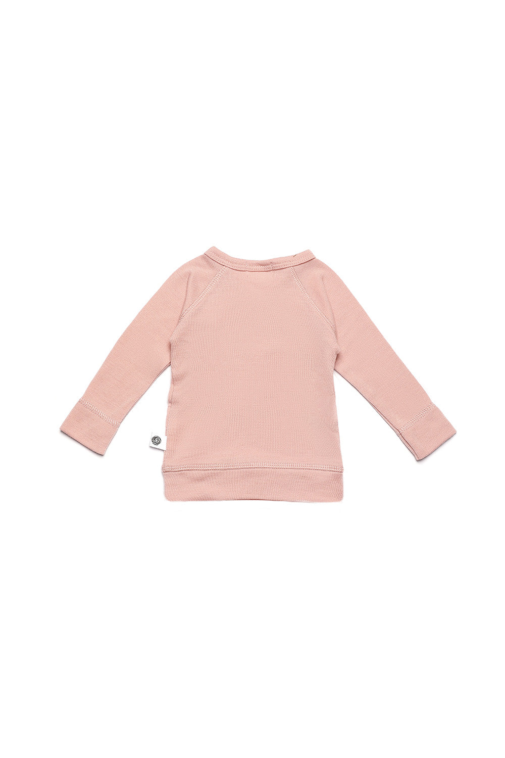 Baby wollen overslagtrui – Merinowol  - Misty Rose