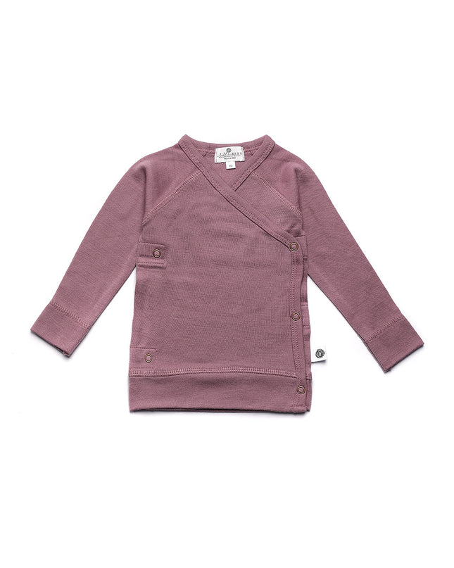 Baby Wollwickelpullover - Merinowolle - Grape Shake