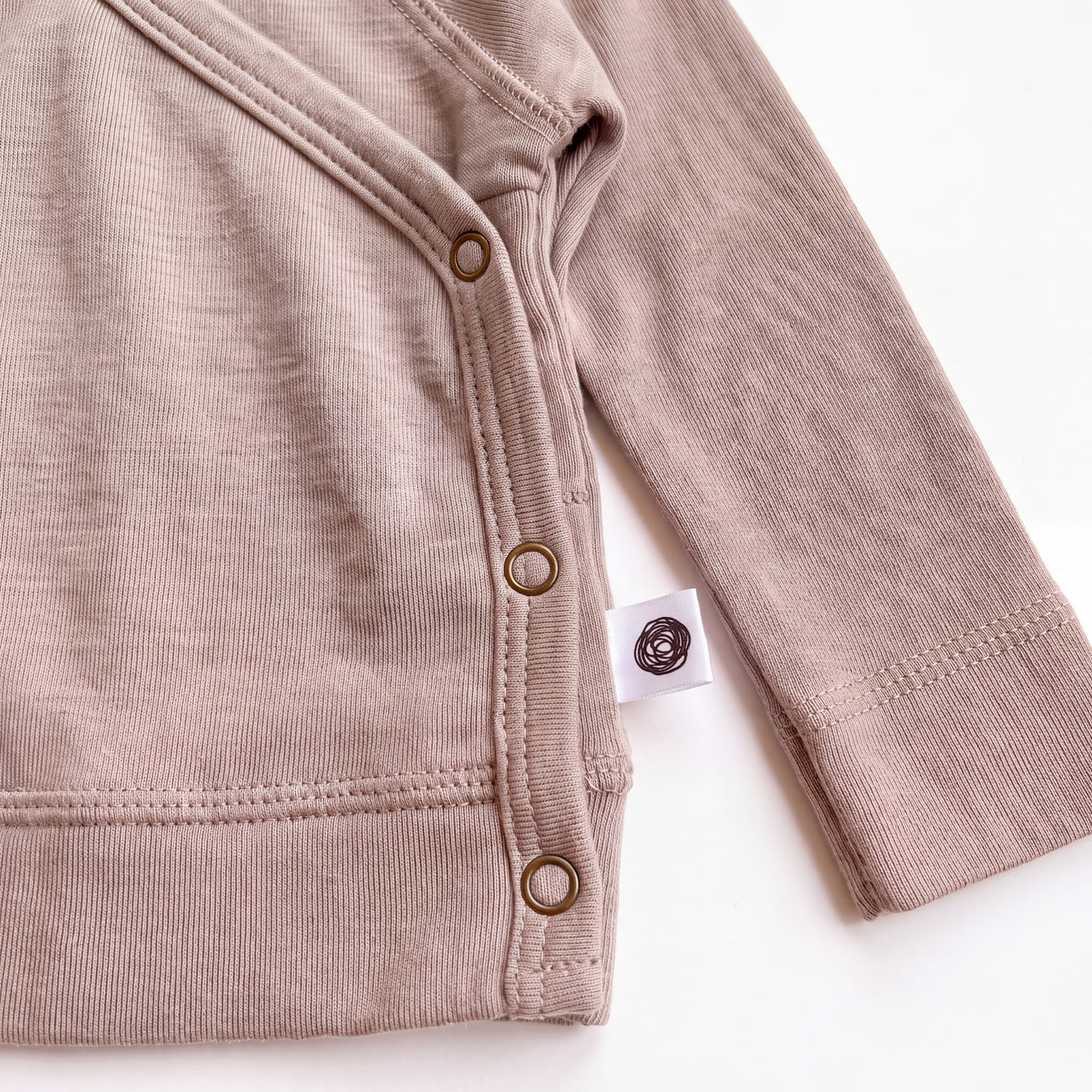 Baby Woll Wickelpullover – Merinowolle – Oxford Tan