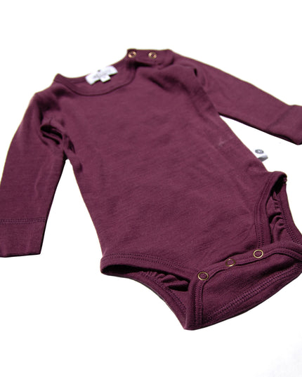 Woll-Strampler mit langen Ärmeln - Merinowolle - Crushed Violets