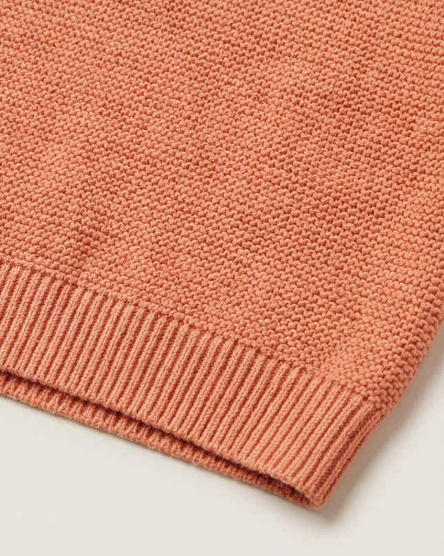 Baby Spencer aus Merinowolle gestrickt - Pfirsichflaum