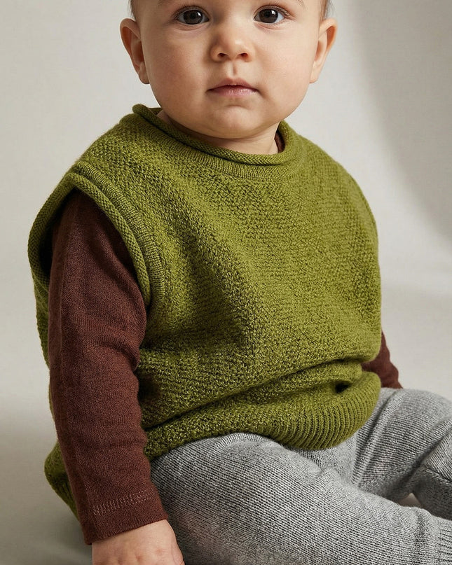 Baby-Strickjacke aus Merinowolle - Pickle