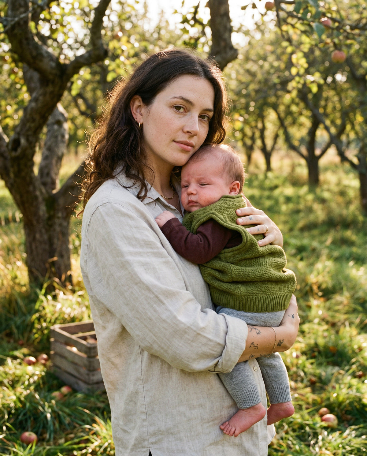 Baby-Strickjacke aus Merinowolle - Pickle