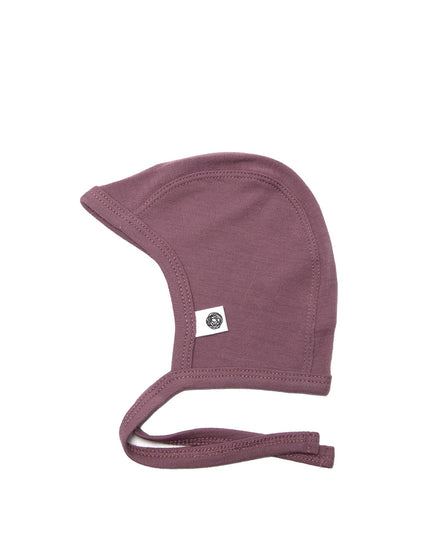 Baby Wollmütze mit Schleife – Merinowolle - Grape Shake