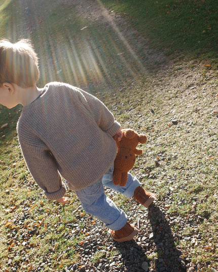 Gestrickter Woll-Baby-Cardigan – Merinowolle – Cobble