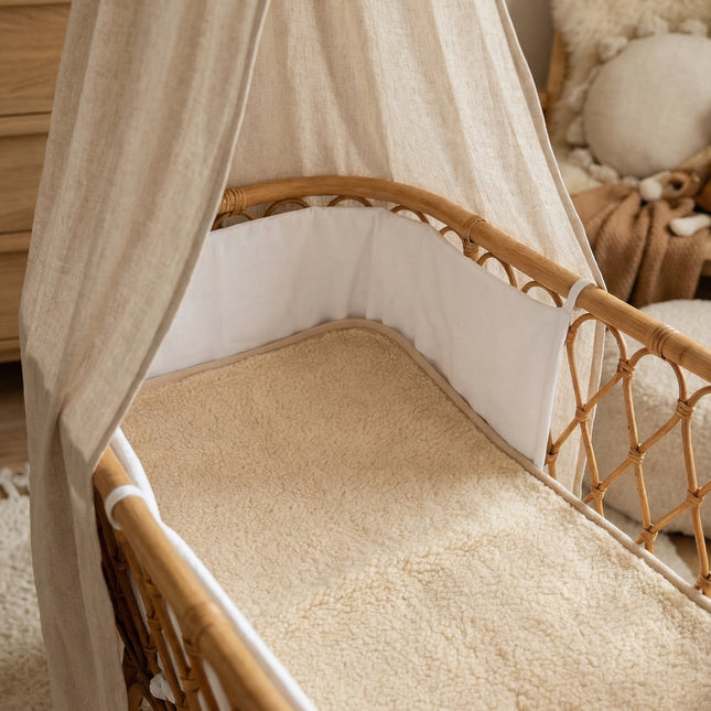 Wollunterlage / Wiegenunterbett natur – Merinowolle – 40x80cm