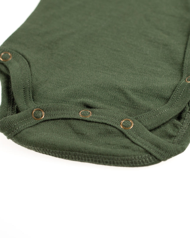 Kurzarm-Wickelspielanzug aus Wolle – Merinowolle